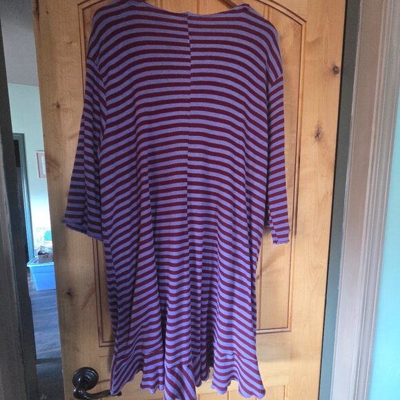 Vintage Indie Brand Handmade Hi/Lo Shabby Chic Duster Cardigan w/Ruffles - Picture 3 of 6